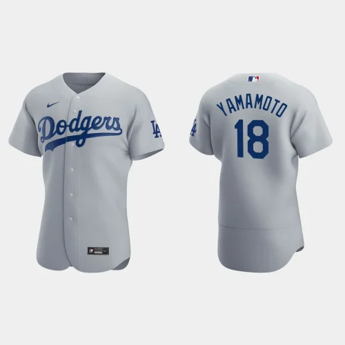 Yoshinobu Yamamoto Los Angeles Dodgers Authentic Alternate Jersey - Gray